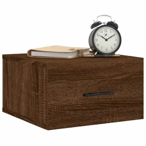 Berkfield Wall-mounted Bedside Cabinets 2 pcs Brown Oak 35x35x20 cm