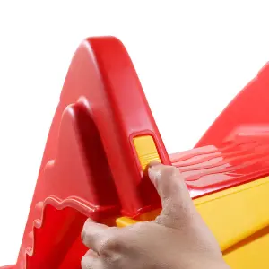 Berkfield Foldable Slide for Kids Indoor Outdoor Red and Yellow