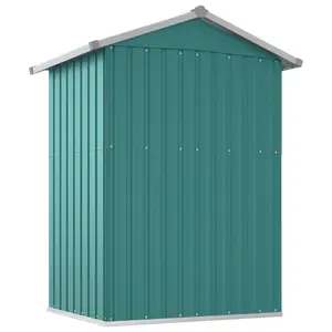 Garden Shed Galvanised Steel Outdoor Shed Bin Storage Green