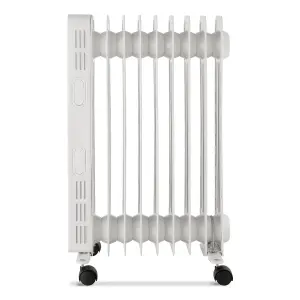 Igenix IG2621 Digital Oil Filled Radiator, White (Pack of 2)