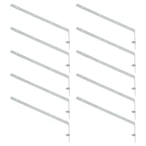 SPARES2GO Gutter Top Rafter Bracket Universal Galvanised Steel Fascia Support Fixings (Pack of 10, 300mm)