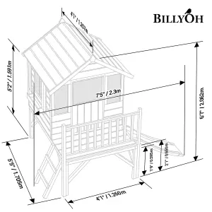 BillyOh Bunny Max Tower Playhouse with Slide - Pressure Treated - 4 x 4