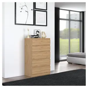 Helen 5 Drawer 70cm W Chest of Drawers Sonoma