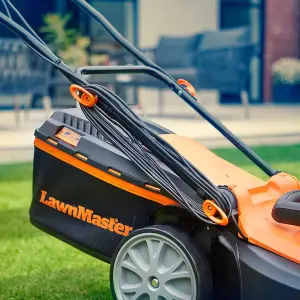 LawnMaster 1800W 40cm Electric Lawn Mower with Rear Roller - 2 Year Guarantee