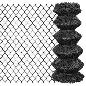 Berkfield Chain Link Fence Steel 15x0.8 m Grey