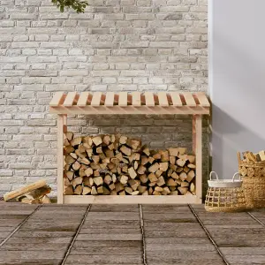 Berkfield Firewood Rack 108x64.5x78 cm Solid Wood Pine