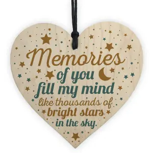 Red Ocean Handmade Memorial Christmas Wooden Hanging Bauble Decoration In Memory Of Mum Dad Nan Grandad Keepsake Gifts