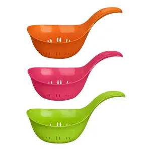 Essentials by Premier Orange Plastic Colander with Curved Handle