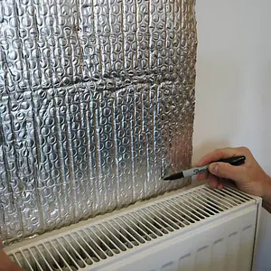 EcoTec Radiator Insulation Kit 400mm x 15m - (Insulates Approx. 6 Radiators) Reflects Heat Back into the Room.