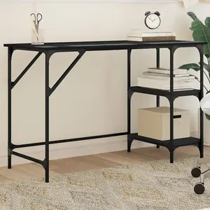 Berkfield Desk Black 120x50x75 cm Metal and Engineered Wood