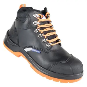 Himalayan Reflecto S1P Black Steel Toe Safety Boot with Scuff Cap