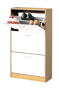 Maison by Premier White And Oak Veneer 3 Drawer Shoe Cupboard