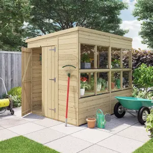 BillyOh Planthouse Tongue and Groove Pent Potting Wooden Shed - 8x6