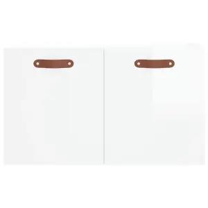 Berkfield Wall Cabinet High Gloss White 60x36.5x35 cm Engineered Wood