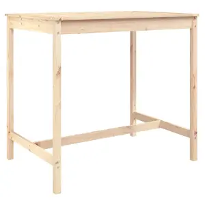 Berkfield Garden Table 121x82.5x110 cm Solid Wood Pine