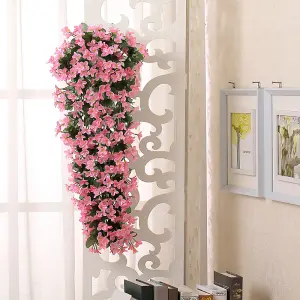 Pink Artificial Hanging Flowers Simulation Decoration Violets