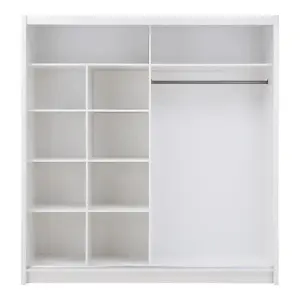 Fendi Wardrobe 08  Elegant 3-Door Sliding Wardrobe with Optional LED Lighting