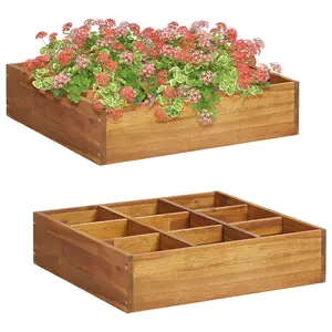 Berkfield Herb Garden Raised Bed Solid Acacia Wood 60x60x15 cm