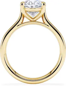 Amora Oval 3.00Ct Lab Diamond Engagement Ring G/Vs1 Set In 18K Gold