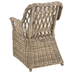 Set of 2 Garden Armchairs MAROS II Rattan Natural