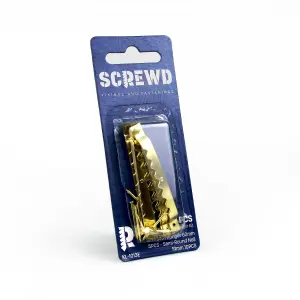 SCREWD Sawtooth Hanger Kit for Hanging Pictures, Photos and Framed Posters - Pack of 25