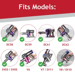 SPARES2GO Charger compatible with Dyson V6 DC59 V7 V8 DC58 DC61 DC62 SV03 SV05 SV10 SV11 Battery Cable