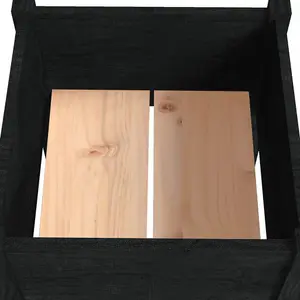 Berkfield Garden Planters 2 pcs Black 40x40x70 cm Solid Pinewood