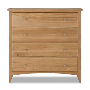 Edward Hopper Oak 4 Drawer Chest of Drawers