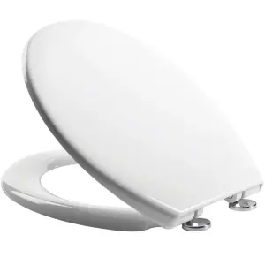 Luxury Round Soft Close Toilet Seat Top Fix Metal Hinges Heavy Duty Quick Release