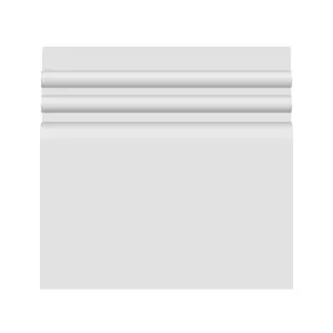 National Skirting Reed II MDF Skirting Board Cover - 210mm x 25mm 4200mm Primed (To Cover 150mm Existing Skirting)