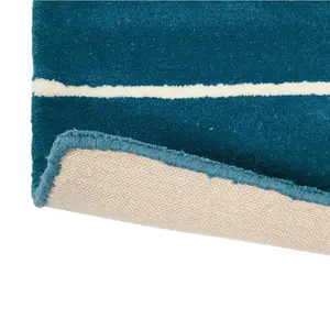 Denim Hand Tufted Luxurious Modern Wool Rug for Livingroom, Dining room, Bedroom, Playroom - 140cm X 200cm (4ft. 7in. X 6ft. 6in.)