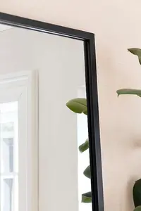 Garden Trading Avening Indoor Rectangular Wall Mirror 180x75cm Matt Black Iron