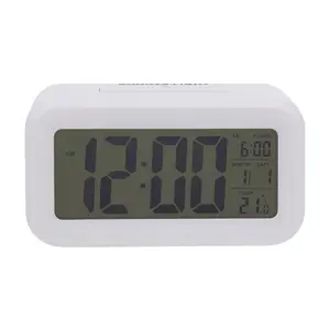 Digital Electric Alarm Tabletop Clock White