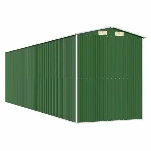 Berkfield Garden Shed Green 192x689x223 cm Galvanised Steel