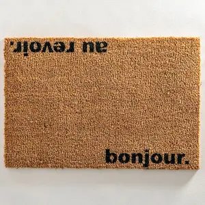 Bonjour, Au Revoir Doormat - Regular 60x40cm