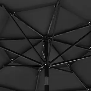 Berkfield 3-Tier Parasol with Aluminium Pole Anthracite 3 m