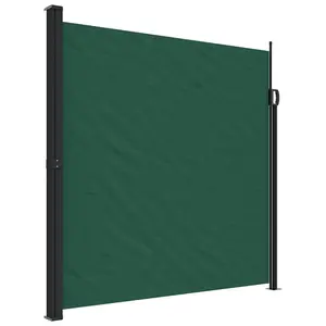 Berkfield Retractable Side Awning Dark Green 200x600 cm