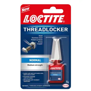 Loctite Medium Strength Easy to Use Threadlocker Transparent Adhesive 5g, 2 Pack