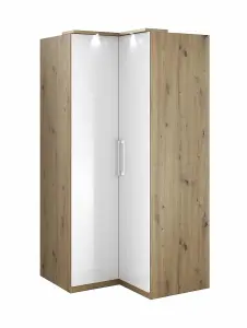 Optima 16 Corner Wardrobe in Oak Artisan - Spacious & Stylish Storage Solution - W1090mm x H2170mm x D630mm