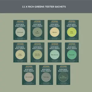 Rust-Oleum Green Matt Kitchen Wall Paint Tester Samples - 10ml