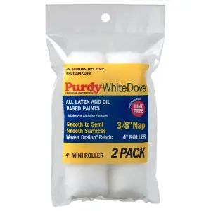 Purdy White dove Short Pile Woven nylon Roller sleeve, Pack of 2, (L)101.6mm