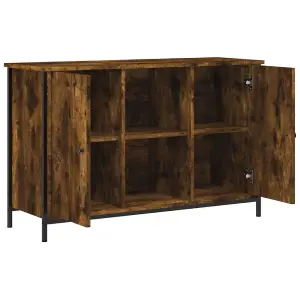 Berkfield TV Cabinet Smoked Oak 100x35x65 cm Engineered Wood