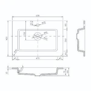 Eden 600mm Wall Hung Vanity Unit in Gloss White & White Glass Basin