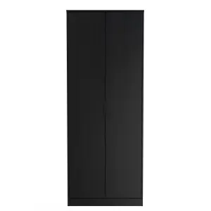 Madrid 2 Door Wardrobe in Black Ash (Ready Assembled)