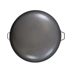 Charles Bentley Large 80cm Round Oil Finished Fire Pit Steel Outdoor Heating