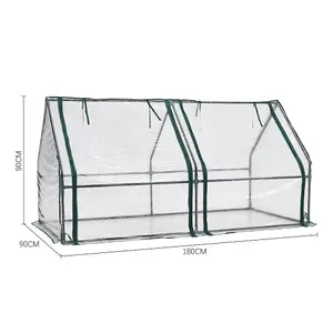 Green Waterproof Cover Metal Hobby Greenhouse