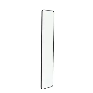 Black Rectangular Wall Mounted Framed Full Length Mirror W 28 cm x H 118 cm