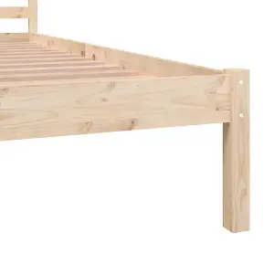 vidaXL Bed Frame Solid Wood Pine 120x190 cm Small Double