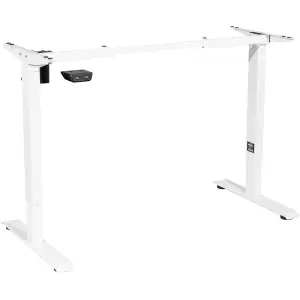 Electric Height Adjustable Standing Desk Frame - White Ergonomic Workspace Solution