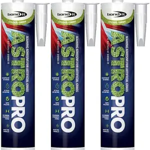 Bond It Astro Pro Green Seaming adhesive for astro turf 310ml tube BDAPROGN(N) (Pack of 3)